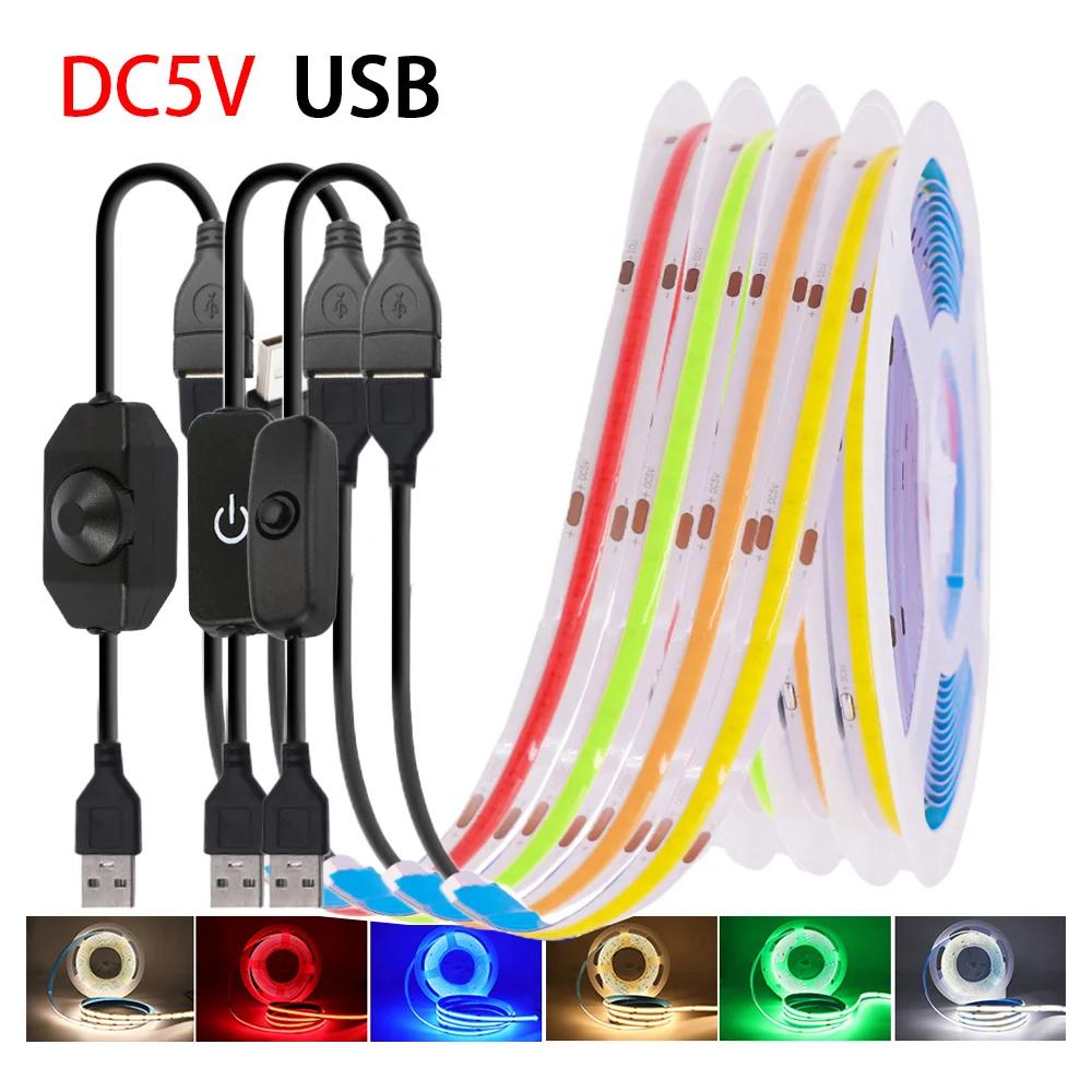 DC 5V USB COB LED Ʈ , ġ Ⱑ ִ USB , е  ,  LED , 9  , 320LED/m
